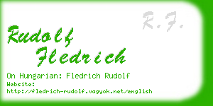 rudolf fledrich business card